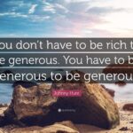 Be Charitable & Generous
